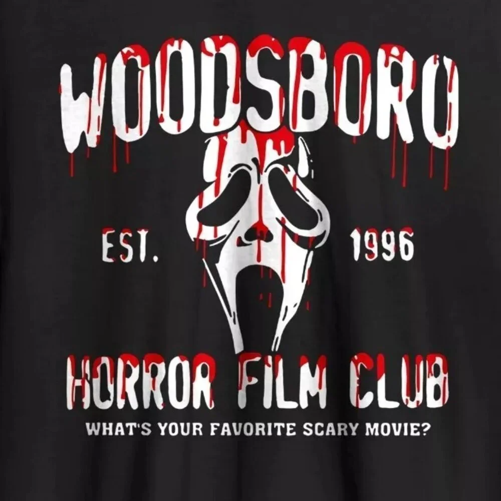 Scream Horror Movie Tshirt Ghostface Woodsboro Horror Film Club Shirt Halloween - Picture 2 of 5